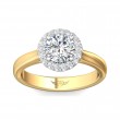 FlyerFit® 14K Yellow and 14K White Gold Solitaire Engagement Ring