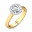 FlyerFit® 14K Yellow and 14K White Gold Solitaire Engagement Ring