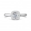 FlyerFit® 18K White Gold Solitaire Engagement Ring