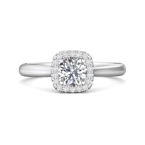 FlyerFit&reg; 18K White Gold Solitaire Engagement Ring