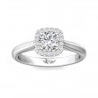 FlyerFit® 18K White Gold Solitaire Engagement Ring