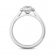 FlyerFit® 18K White Gold Solitaire Engagement Ring