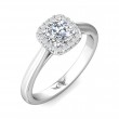 FlyerFit® 18K White Gold Solitaire Engagement Ring
