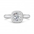 FlyerFit® 14K White Gold Solitaire Engagement Ring