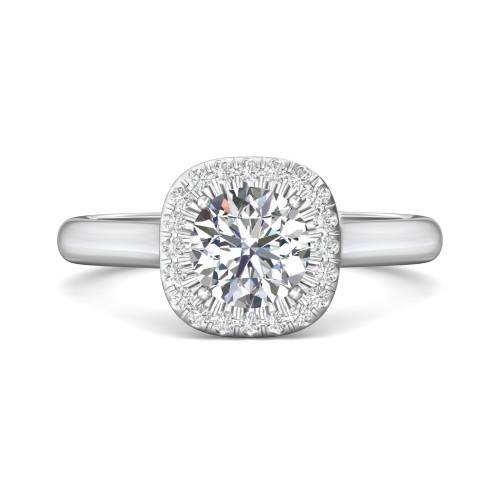 FlyerFit&reg; 14K White Gold Solitaire Engagement Ring