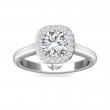 FlyerFit® 14K White Gold Solitaire Engagement Ring