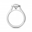 FlyerFit® 14K White Gold Solitaire Engagement Ring