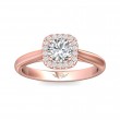 FlyerFit® 14K Pink Gold Solitaire Engagement Ring