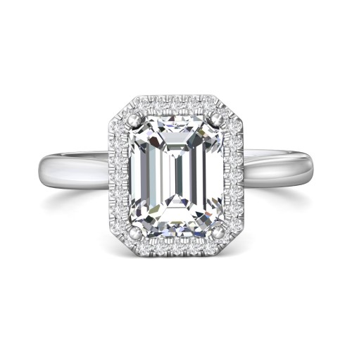 FlyerFit&reg; Platinum Solitaire Engagement Ring