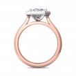 FlyerFit® 14K Pink Gold Shank And White Gold Top Solitaire Engagement Ring