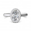 FlyerFit® 18K White Gold Solitaire Engagement Ring