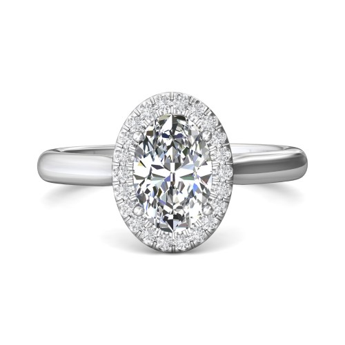 FlyerFit&reg; 18K White Gold Solitaire Engagement Ring