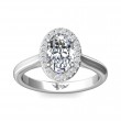 FlyerFit® 18K White Gold Solitaire Engagement Ring