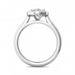 FlyerFit® 18K White Gold Solitaire Engagement Ring