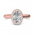 FlyerFit® 14K Pink Gold Solitaire Engagement Ring