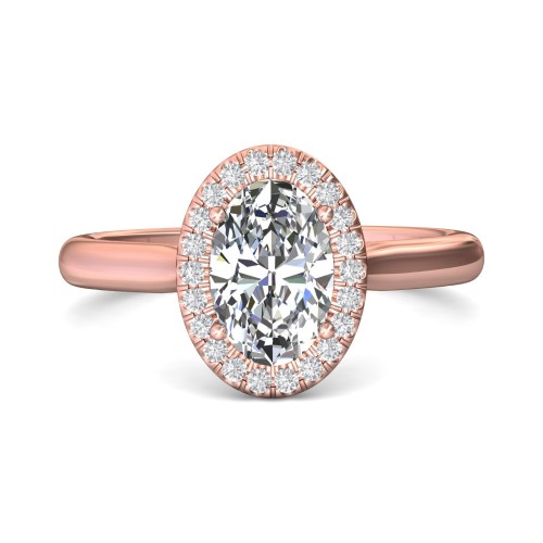 FlyerFit&reg; 18K Pink Gold Solitaire Engagement Ring