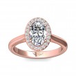FlyerFit® 14K Pink Gold Solitaire Engagement Ring