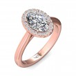 FlyerFit® 14K Pink Gold Solitaire Engagement Ring