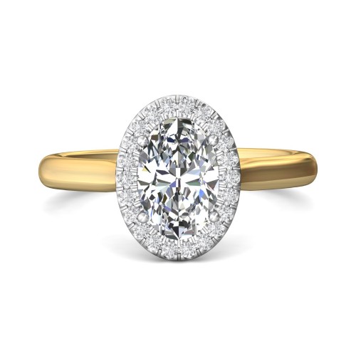 FlyerFit&reg; 14K Yellow and 14K White Gold Solitaire Engagement Ring