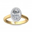 FlyerFit® 14K Yellow and 14K White Gold Solitaire Engagement Ring