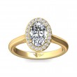 FlyerFit® 18K Yellow Gold Solitaire Engagement Ring