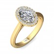 FlyerFit® 18K Yellow Gold Solitaire Engagement Ring