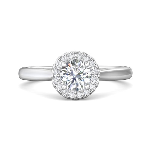 FlyerFit&reg; 14K White Gold Solitaire Engagement Ring