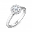 FlyerFit® Platinum Solitaire Engagement Ring