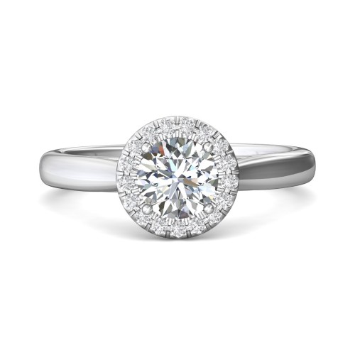 FlyerFit&reg; 14K White Gold Solitaire Engagement Ring