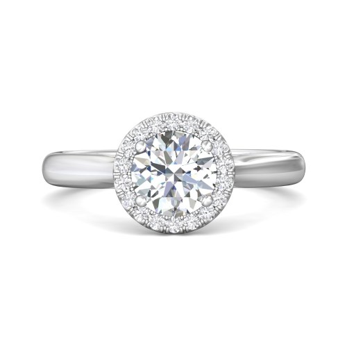 FlyerFit&reg; 14K White Gold Solitaire Engagement Ring