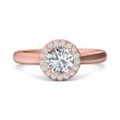 FlyerFit® 14K Pink Gold Solitaire Engagement Ring