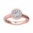 FlyerFit® 14K Pink Gold Solitaire Engagement Ring