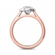 FlyerFit® 14K Pink Gold Shank And White Gold Top Solitaire Engagement Ring