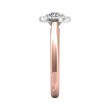 FlyerFit® 14K Pink Gold Shank And White Gold Top Solitaire Engagement Ring