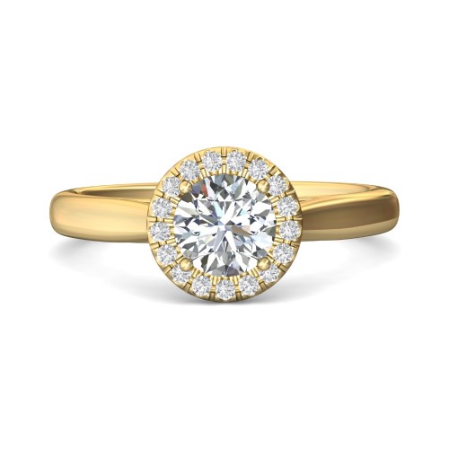 FlyerFit&reg; 14K Yellow Gold Solitaire Engagement Ring