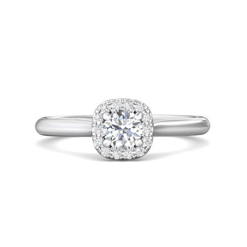 FlyerFit&reg; 14K White Gold Solitaire Engagement Ring