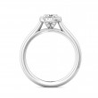 FlyerFit® 14K White Gold Solitaire Engagement Ring