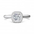 FlyerFit® 14K White Gold Solitaire Engagement Ring