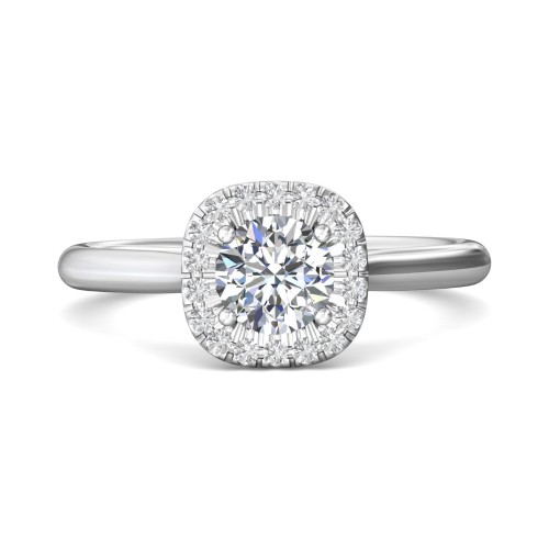 FlyerFit&reg; 14K White Gold Solitaire Engagement Ring