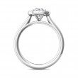 FlyerFit® 14K White Gold Solitaire Engagement Ring