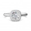 FlyerFit® 14K White Gold Solitaire Engagement Ring