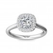 FlyerFit® 14K White Gold Solitaire Engagement Ring