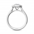 FlyerFit® 14K White Gold Solitaire Engagement Ring