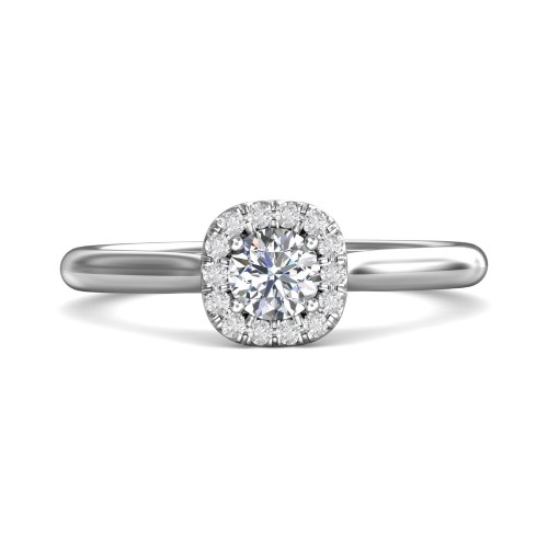 FlyerFit&reg; 14K White Gold Solitaire Engagement Ring
