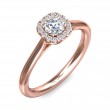 FlyerFit® 14K Pink Gold Solitaire Engagement Ring