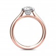 FlyerFit® 14K Pink Gold Shank And White Gold Top Solitaire Engagement Ring