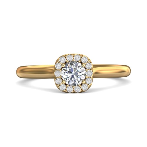 FlyerFit&reg; 14K Yellow Gold Solitaire Engagement Ring