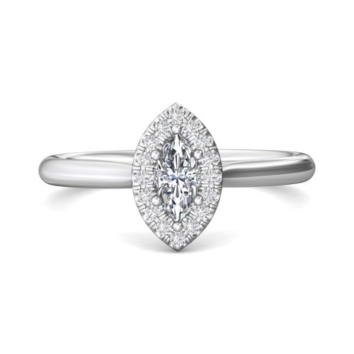 FlyerFit&reg; 14K White Gold Solitaire Engagement Ring