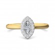 FlyerFit® 14K Yellow and 14K White Gold Solitaire Engagement Ring