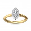 FlyerFit® 14K Yellow and 14K White Gold Solitaire Engagement Ring